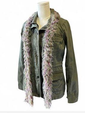 y2k Fuzzy Skinny Scarf Belt Green +
Purple Faux Knit Fur in Vintage Condition